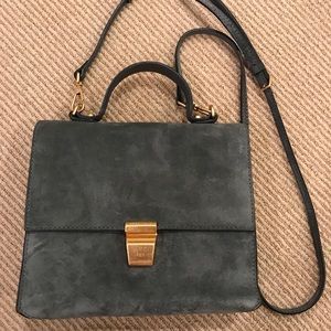 Coccinelle gray suede crossbody. Perfect condition